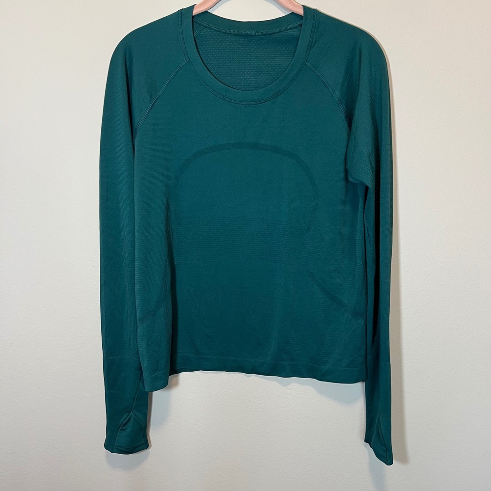 Lululemon Swiftly Tech Long Sleeve 2.0 Race Length Teal Green Size 10